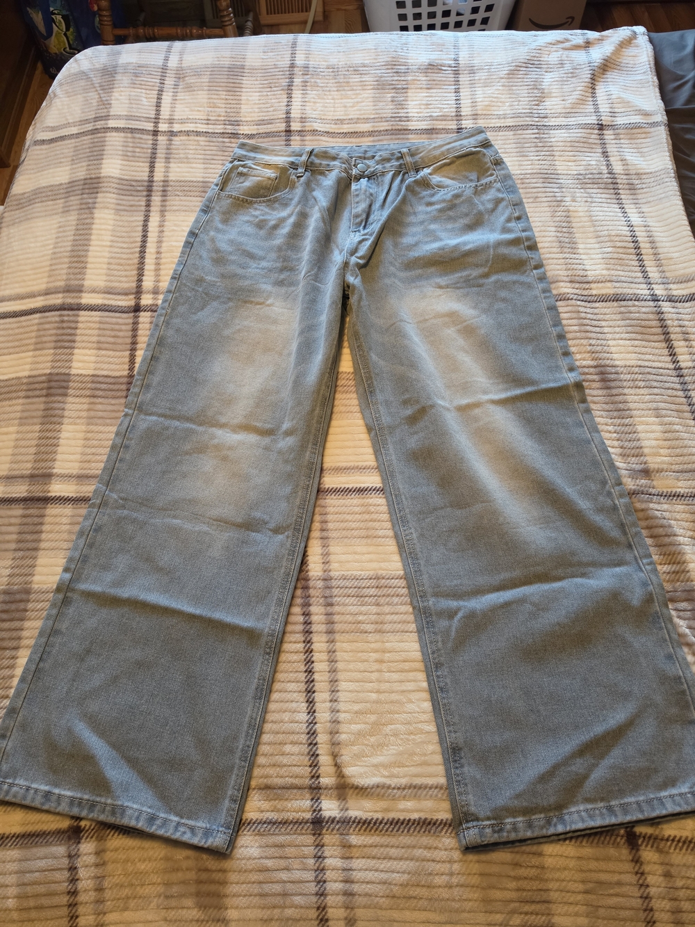 Wide Leg Light Blue Jeans